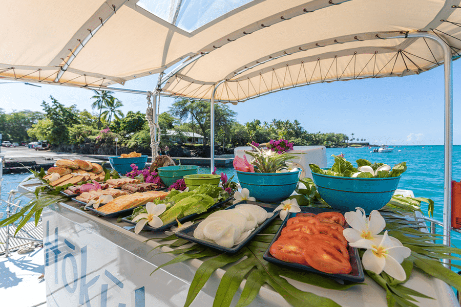 On the Menu on a Morning Snorkel Tour in Kailua Kona Hawaii On the Menu on a Morning Snorkel Tour in Kailua Kona Hawaii