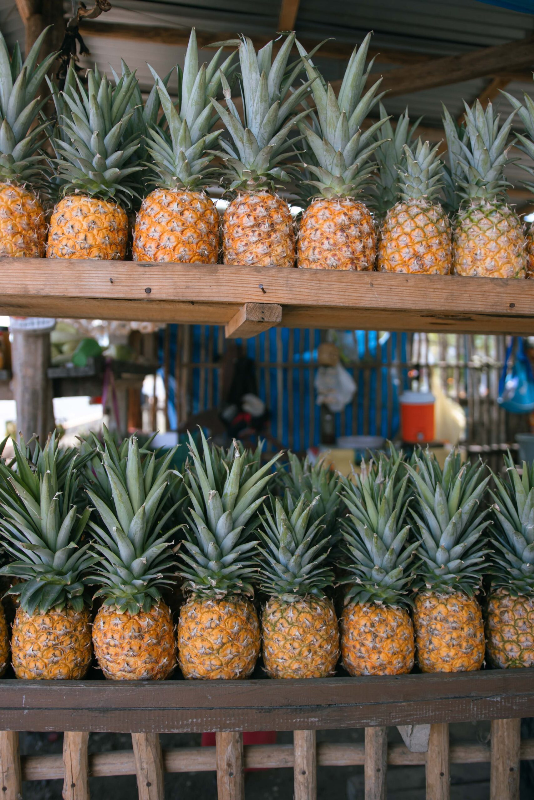 pineapples at farmers market